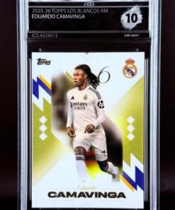 Fotografía de Cromo Camavinga Topps Los Blancos Real Madrid · GEM MINT 10 · Inception Card Grading · ICG · Sports Cards · TCG