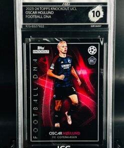 Otra vista de Cromo de fútbol Oscar Hojlund Rookie Topps Knockout Football DNA · GEM MINT 10 · Inception Card Grading · ICG · Sports Cards · TCG