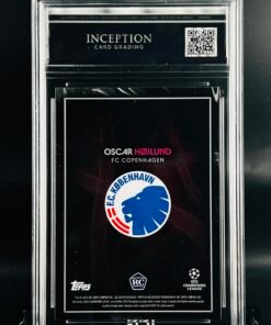 Otra vista de Cromo de fútbol Oscar Hojlund Rookie Topps Knockout Football DNA · GEM MINT 10 · Inception Card Grading · ICG · Sports Cards · TCG