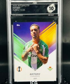 Fotografía de Cromo de fútbol Antony Topps TTF /25 · GM MINT 10· Inception Card Grading · ICG · Sports Cards · TCG