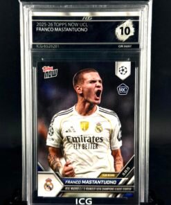 Fotografía de Cromo Mastantuono Topps Now GEM MINT 10 · Inception Card Grading · ICG · Sports Cards · TCG