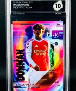 Otra vista de Cromo Max Dowman Topps TTF /99 Encrypted GEM MINT 10 · Inception Card Grading · ICG · Sports Cards · TCG