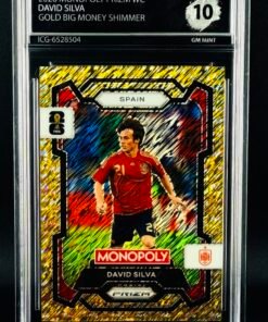 Otra vista de Cromo David Silva Panini Monopoly Gold Big Money Shimmer GEM MINT 10 · Inception Card Grading · ICG · Sports Cards · TCG