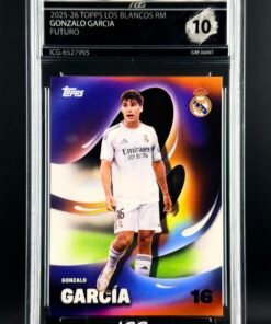 Fotografía de Cromo Gonzalo Garcia Futuro Topps Los Blancos Real Madrid · GEM MINT 10 · Inception Card Grading · ICG · Sports Cards · TCG