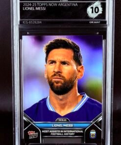 Fotografía de Cromo Lionel Messi TOPPS Now Most Assist GEM MINT 10 · Inception Card Grading · ICG · Sports Cards · TCG