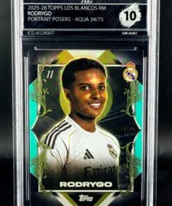 Otra vista de Cromo Rodrygo Topps Portrait Posers /75 GEM MINT 10 · Inception Card Grading · ICG · Sports Cards · TCG