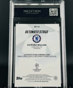 Otra vista de Cromo Estevao Willian Topps Chrome · GEM MINT 10 · Inception Card Grading · ICG · Sports Cards · TCG