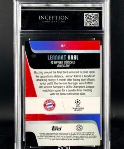 Otra vista de Cromo Lennart Karl Rookie Topps GEM MINT 10 · Inception Card Grading · ICG · Sports Cards · TCG
