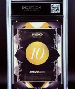 Otra vista de Cromo Luis Figo Portrait Posers Topps Los Blancos Real Madrid · GEM MINT 10 · Inception Card Grading · ICG · Sports Cards · TCG