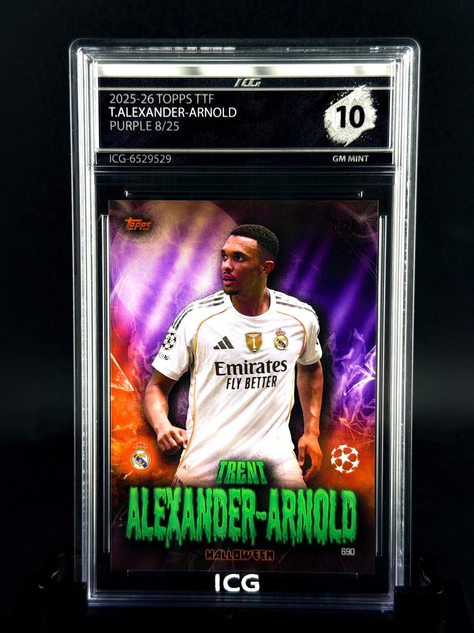 Fotografía de Cromo Trent Alexander Arnold /25 Topps TTF GEM MINT 10 · Inception Card Grading · ICG · Sports Cards · TCG