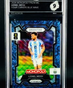Fotografía de Cromo Lionel Messi Panini Monopoly Blue Wave MINT 9 · Inception Card Grading · ICG · Sports Cards · TCG