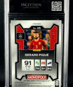 Otra vista de Cromo Piqué Panini Monopoly Purple Prizm /99 MINT 9 · Inception Card Grading · ICG · Sports Cards · TCG