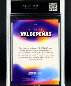 Otra vista de Cromo Victor Valdepeñas Rookie Futuro Topps Los Blancos Real Madrid · GEM MINT 10 · Inception Card Grading · ICG · Sports Cards · TCG