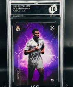 Otra vista de Cromo de fútbol Jude Bellingham Topps TTF /25 · GM MINT 10· Inception Card Grading · ICG · Sports Cards · TCG