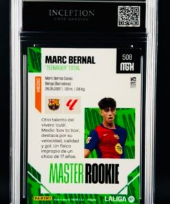 Otra vista de Cromo Marc Bernal Master Rookie Panini Megacracks MINT 9 · Inception Card Grading · ICG · Sports Cards · TCG