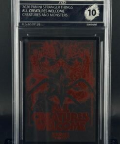 Cromo All Monsters Welcome · Stranger Things · Panini · GEM MINT 10 · Inception Card Grading · ICG · Sports Cards · TCG