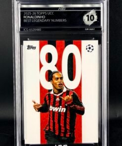 Fotografía de Cromo Ronaldinho Best Legendary Numbers Topps GEM MINT 10 · Inception Card Grading · ICG · Sports Cards · TCG