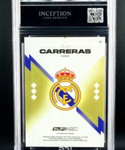 Otra vista de Cromo Alvaro Carreras Topps Los Blancos Real Madrid · GEM MINT 10 · Inception Card Grading · ICG · Sports Cards · TCG