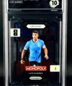 Otra vista de Cromo Luis Suarez Panini Monopoly GEM MINT 10 · Inception Card Grading · ICG · Sports Cards · TCG