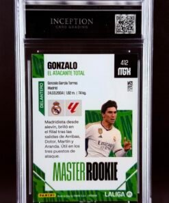 Otra vista de Cromo Gonzalo Garcia Master Rookie Panini Megacracks MINT 9· Inception Card Grading · ICG · Sports Cards · TCG