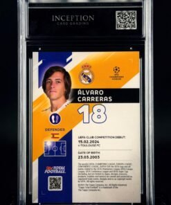 Otra vista de Cromo Álvaro Carreras /99 Topps TTF GEM MINT 10 · Inception Card Grading · ICG · Sports Cards · TCG