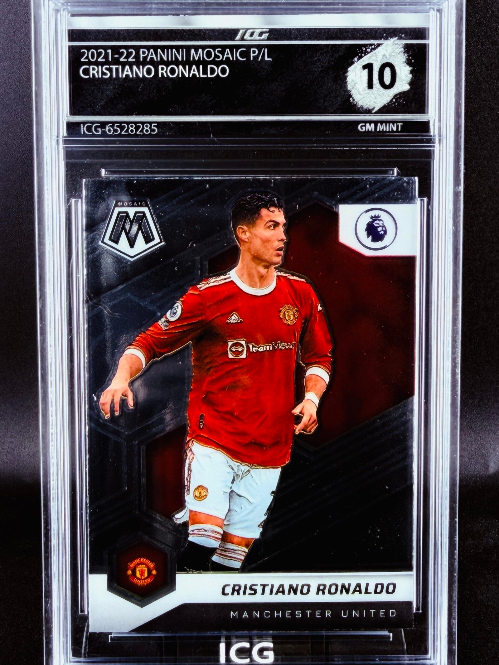 Otra vista de Cromo Cristiano Ronaldo Mosaic GEM MINT 10 · Inception Card Grading · ICG · Sports Cards · TCG