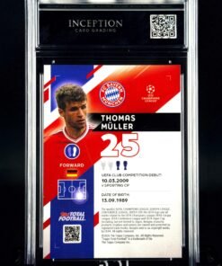 Otra vista de Cromo Thomas Muller Topps TTF 90/99 GEM MINT 10 · Inception Card Grading · ICG · Sports Cards · TCG