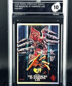Cromo The Masacre Of Hawkin Lab Fan Art · Stranger Things · Panini · GEM MINT 10· Inception Card Grading · ICG · Sports Cards · TCG