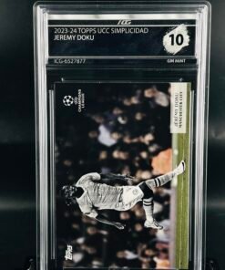 Otra vista de Cromo de fútbol Jeremy Doku Topps Simplicidad · GM MINT 10 · Inception Card Grading · ICG · Sports Cards · TCG