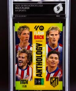 Otra vista de Cromo Fernando Torres, Griezmann, Julian Alvarez y Forlán Panini Megacracks MINT 9 · Inception Card Grading · ICG · Sports Cards · TCG