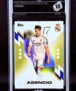 Otra vista de Cromo Asencio Topps Los Blancos Real Madrid · GEM MINT 10 · Inception Card Grading · ICG · Sports Cards · TCG