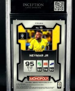 Otra vista de Cromo Neymar JR Panini Monopoly Green Wave MINT 9 · Inception Card Grading · ICG · Sports Cards · TCG