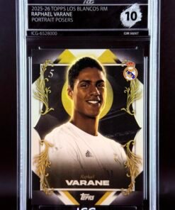 Fotografía de Cromo Varane Portrait Posers Topps Los Blancos Real Madrid · GEM MINT 10 · Inception Card Grading · ICG · Sports Cards · TCG