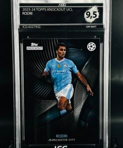 Fotografía de Cromo de fútbol Rodri Topps Knockout · GEM MINT 9,5 · Inception Card Grading · ICG · Sports Cards · TCG