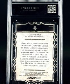 Otra vista de Cromo Gareth Bale Topps Real Madrid Team Set Monolith Near MINT 8 · Inception Card Grading · ICG · Sports Cards · TCG