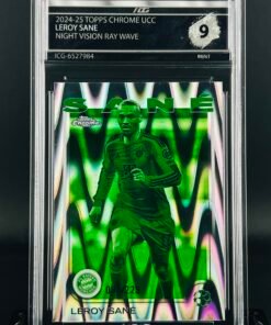 Fotografía de Cromo Leroy Sané Night Vision Ray Wave /225 · MINT 9 · Inception Card Grading · ICG · Sports Cards · TCG