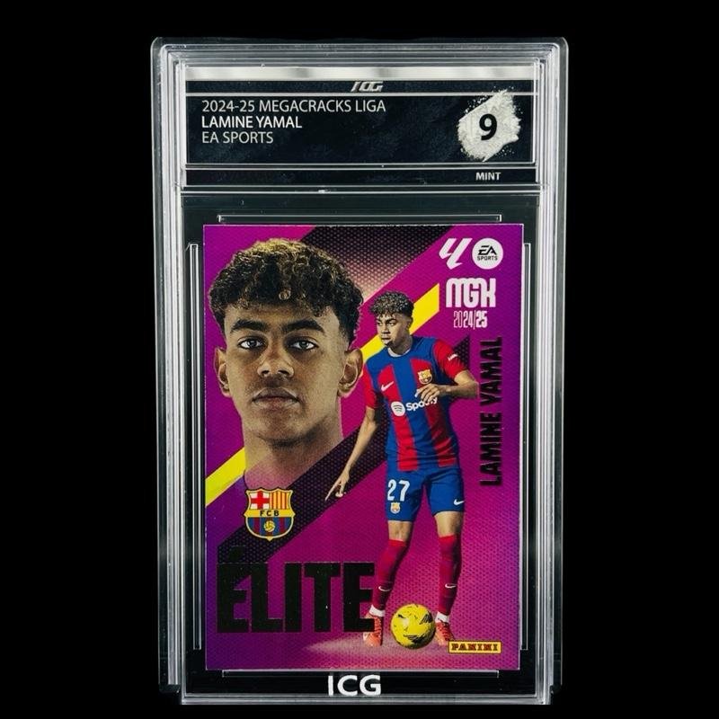 Fotografía de Cromo Lamine Yamal Panini Megacracks MINT 9 · Inception Card Grading · ICG · Sports Cards · TCG