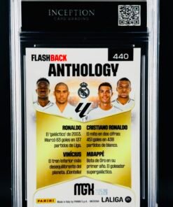 Otra vista de Cromo Cristiano Ronaldo, Ronaldo Nazario, Mbappe, Vinicius Panini Megacracks MINT 9 · Inception Card Grading · ICG · Sports Cards · TCG