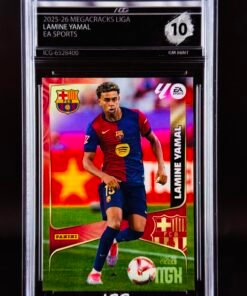 Fotografía de Cromo Lamine Yamal Panini Megacracks GEM MINT 10 · Inception Card Grading · ICG · Sports Cards · TCG