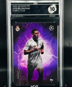 Otra vista de Cromo de fútbol Jude Bellingham Topps TTF /25 · GM MINT 10· Inception Card Grading · ICG · Sports Cards · TCG