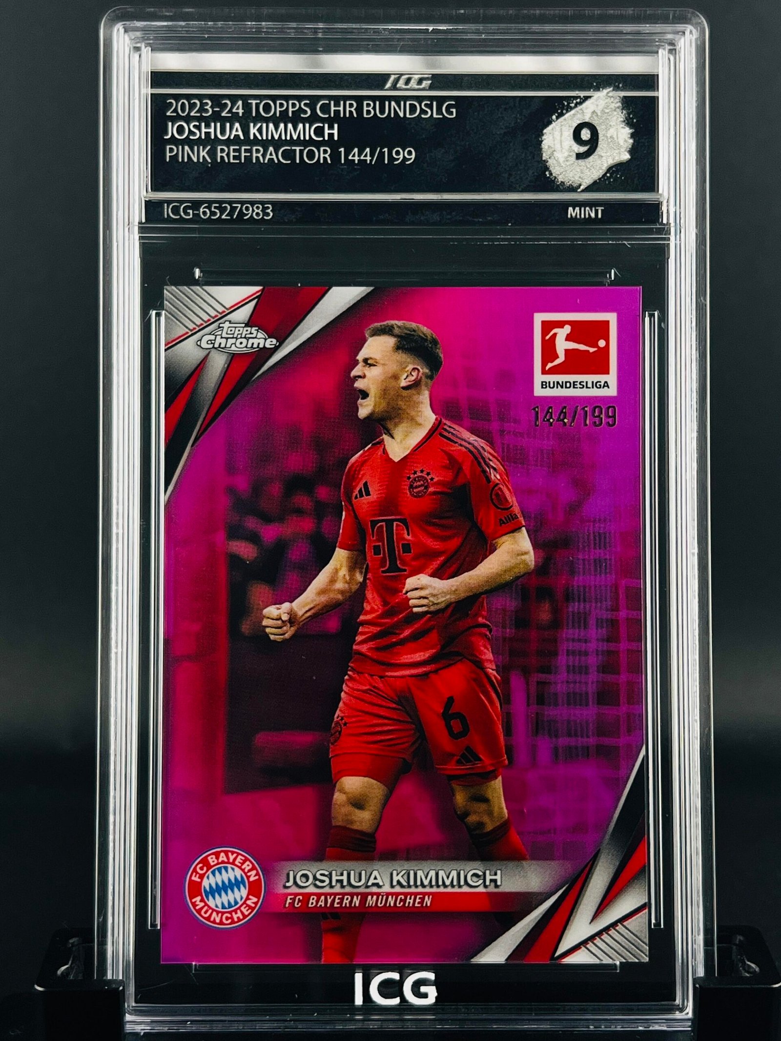 Otra vista de Cromo Joshua Kimmich Topps Chrome /199 · MINT 9 · Inception Card Grading · ICG · Sports Cards · TCG