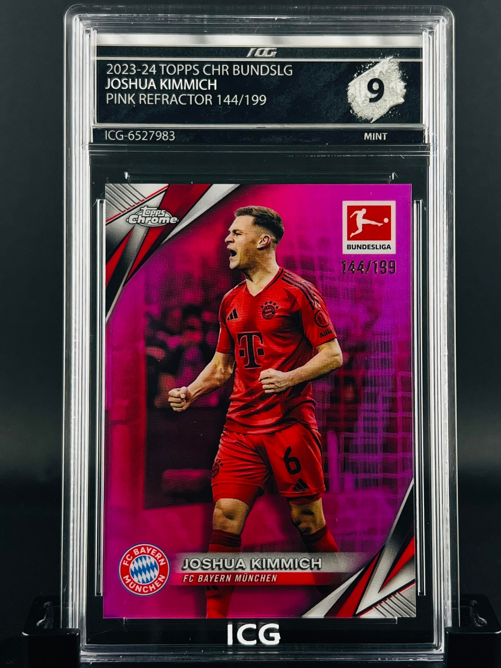 Otra vista de Cromo Joshua Kimmich Topps Chrome /199 · MINT 9 · Inception Card Grading · ICG · Sports Cards · TCG