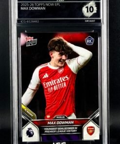 Otra vista de Cromo Max Dowman Rookie TOPPS GEM MINT 10 · Inception Card Grading · ICG · Sports Cards · TCG