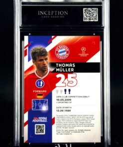 Otra vista de Cromo Thomas Muller Topps TTF 90/99 GEM MINT 10 · Inception Card Grading · ICG · Sports Cards · TCG