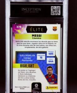 Otra vista de Cromo Lionel Messi Panini Megacracks MINT 9 · Inception Card Grading · ICG · Sports Cards · TCG