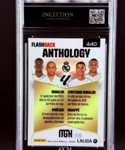 Otra vista de Cromo Cristiano Ronaldo, Ronaldo Nazario, Mbappe, Vinicius Panini Megacracks GEM MINT 10 · Inception Card Grading · ICG · Sports Cards · TCG