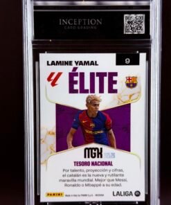 Otra vista de Cromo Lamine Yamal Panini Megacracks MINT 9 · Inception Card Grading · ICG · Sports Cards · TCG