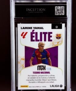 Otra vista de Cromo Lamine Yamal Panini Megacracks MINT 9 · Inception Card Grading · ICG · Sports Cards · TCG