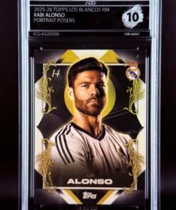 Otra vista de Cromo Xabi Alonso Portrait Posers Topps Los Blancos Real Madrid · GEM MINT 10 · Inception Card Grading · ICG · Sports Cards · TCG