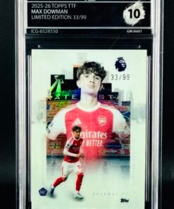 Otra vista de Cromo Max Dowman Topps TTF Limited Edition /99 GEM MINT 10 · Inception Card Grading · ICG · Sports Cards · TCG